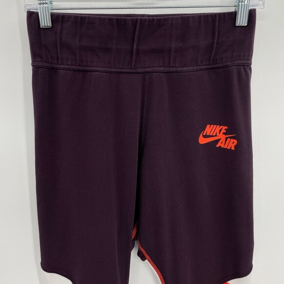 NIKE AIR Maroon White Orange Color Block Leggings Size M - Picture 5 of 10